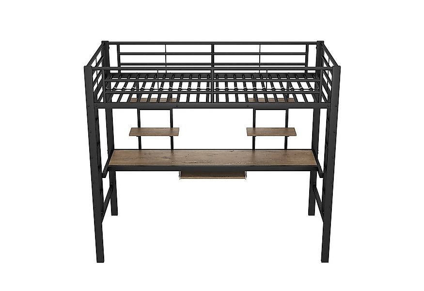 REDOM Bett Eisenbett, Bettgestell Metallbett, Hochbett mit Schreibtisch (Fü günstig online kaufen