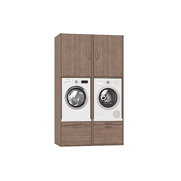 Waschturm Waschmaschinenschrank Twin collection 4.3 Natur Eiche-Optik günstig online kaufen