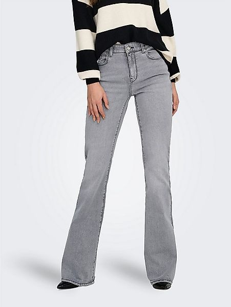 ONLY Bootcut-Jeans ONLLUSH MW RETRO FLARED DNM Materialmix, bootcut fit, Re günstig online kaufen