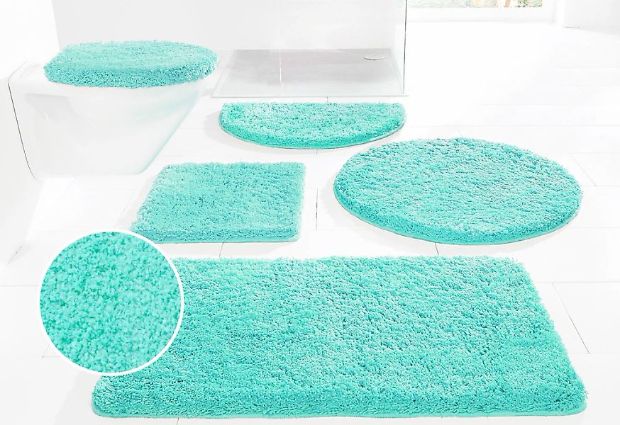 my home Badematte "Sanremo, Badvorleger, Badezimmer Teppich, sehr weich" Hö günstig online kaufen