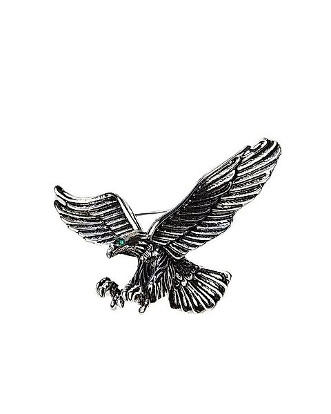 MayTree Brosche "Vogel", Metallbrosche mit einem grünen Strass (Stück, 1-tl günstig online kaufen