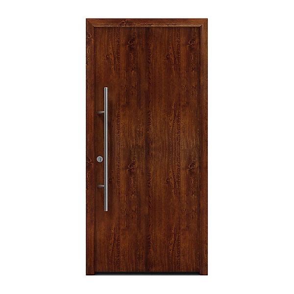 EcoStar Haustür Isopro Secur IPS 010 Dark Oak 110 cm x 210 cm DIN L günstig online kaufen