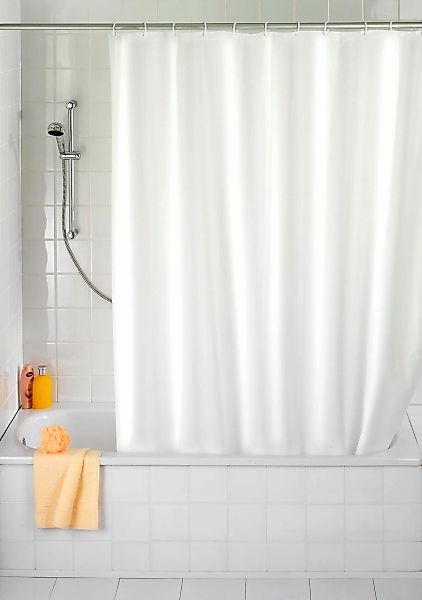 WENKO Duschvorhang Uni White Breite 180 günstig online kaufen