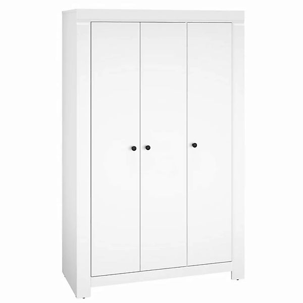 Lomadox Drehtürenschrank LANA-131 Kleiderschrank in weiß, 3-türig, ca. 127x günstig online kaufen