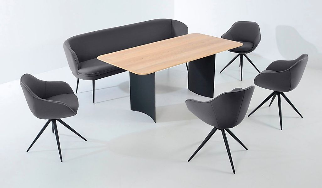 K+W Komfort & Wohnen Essgruppe "ZOOM" abgerundete Essgruppe mit Solobank, 4 günstig online kaufen