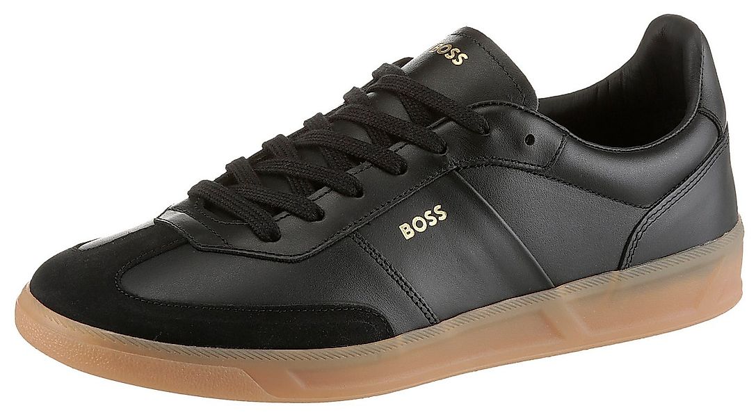 BOSS Brenta_Tenn Sneaker Freizeitsneaker, Schnürschuh, Retro-Sneaker, honig günstig online kaufen