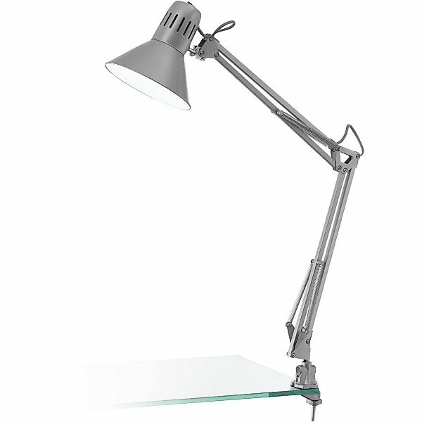 EGLO Tischleuchte FIRMO Klemmlampe, silber, exkl. günstig online kaufen