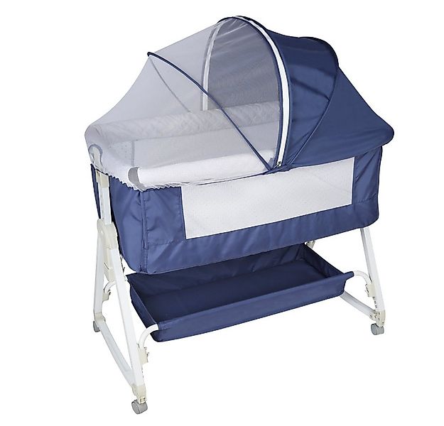 JEOBEST Beistellbett 3 in 1 Babybett & Babywiege & Reisebett, mit Rollen Ki günstig online kaufen
