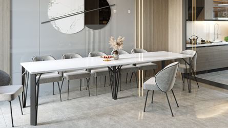 Endo-Moebel Kulissen-Esstisch "Simo 290" 130cm-290cm ausziehbar günstig online kaufen
