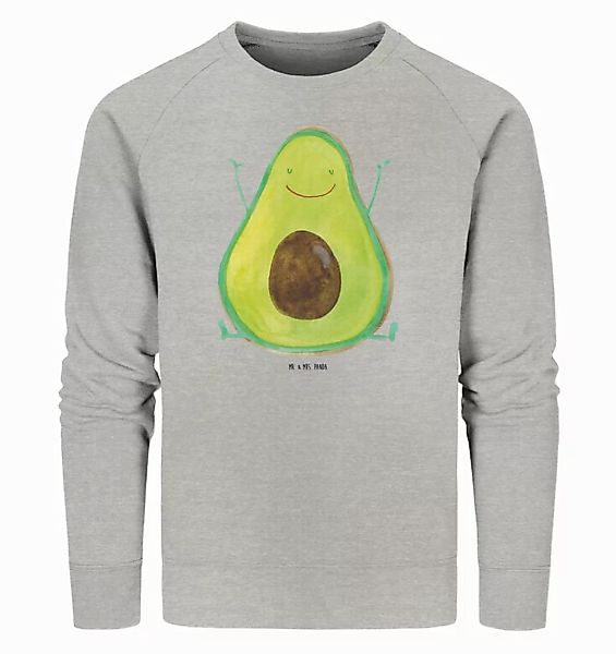 Mr. & Mrs. Panda Longpullover Avocado Glücklich Größe XXL - Heather Grey - günstig online kaufen