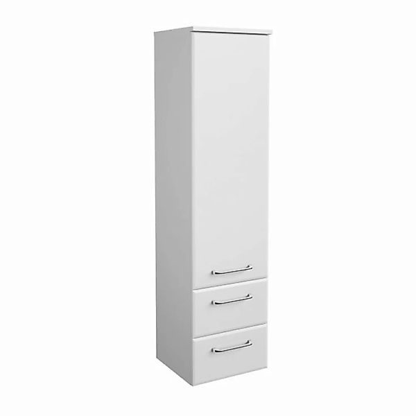 Lomadox Hochschrank QUEBEC-66 Midischrank Badezimmer in weiß Hochglanz, B/H günstig online kaufen