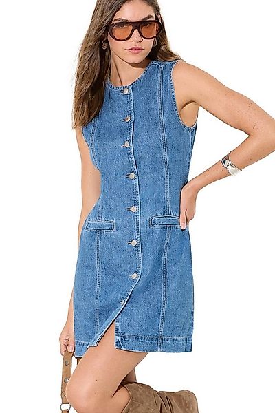 Friends Like These Jeanskleid Friends Like These Denim-Minikleid mit Knopfl günstig online kaufen