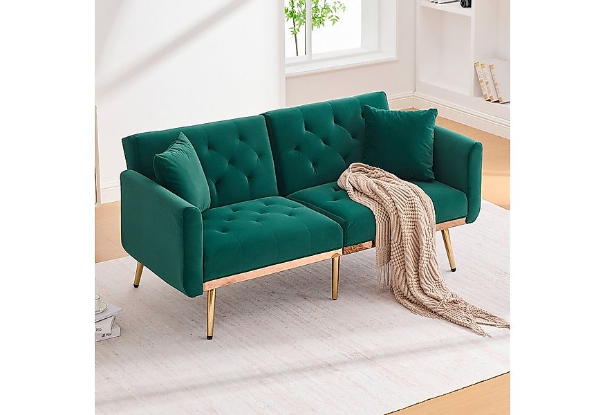 STILVORA Schlafsofa mit Kissen,Zweisitzer Relaxsofa mit verstellbarer Rücke günstig online kaufen