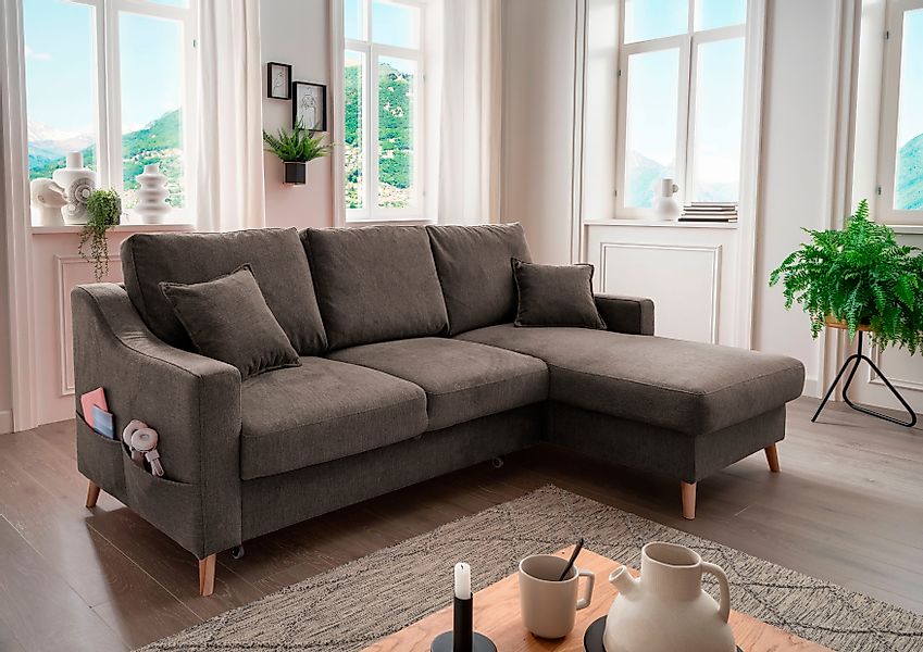 INOSIGN Ecksofa Valentina L-Form, 2 Zierkissen, günstig online kaufen