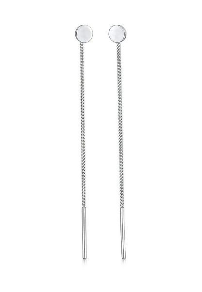 Elli Paar Ohrhänger Plättchen Minimal Basic Durchziehen 925 Silber günstig online kaufen