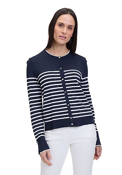 Betty Barclay Strickjacke Damen Basic-Strickjacke mit Streifen (1-tlg) Knöp günstig online kaufen