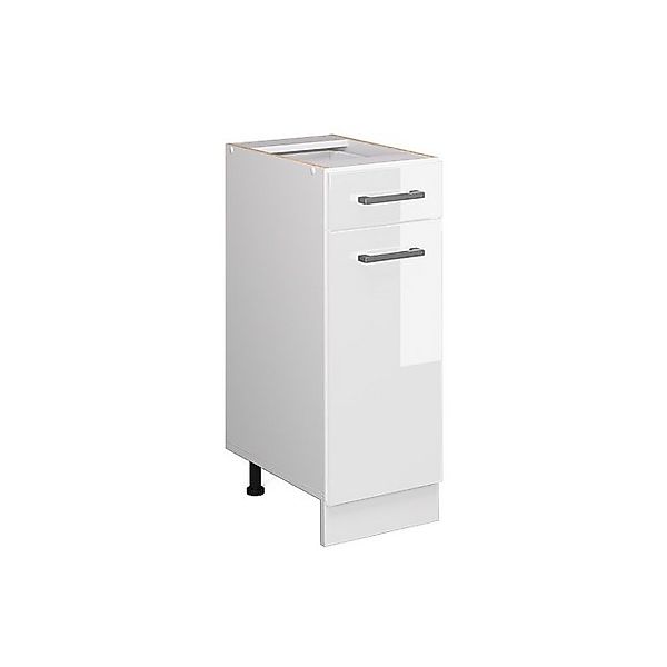 Vicco Küchenunterschrank R-Line Weiß Hochglanz/Weiß 30 cm ohne Arbeitsplatt günstig online kaufen