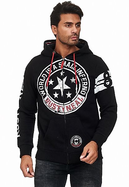 Rusty Neal Sweatjacke mit coolen Printmotiven günstig online kaufen