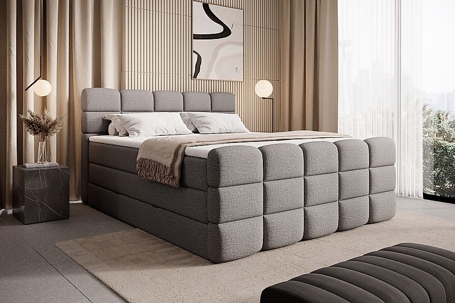 wonello Boxspringbett Carenzo, Doppelbett mit Bettkasten, günstig online kaufen