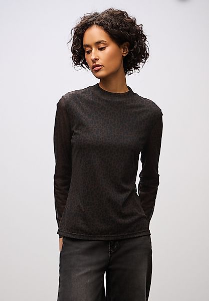 STREET ONE Langarmshirt in transparenter Mesh-Qualität günstig online kaufen
