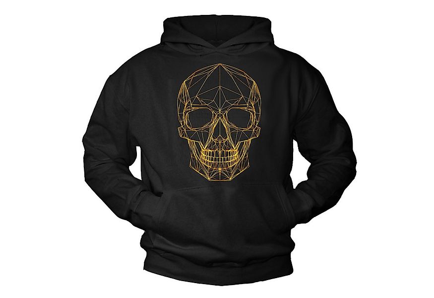 MAKAYA Kapuzenpullover Gothic Totenkopf Sweatshirt Tattoo Style Skull Desig günstig online kaufen