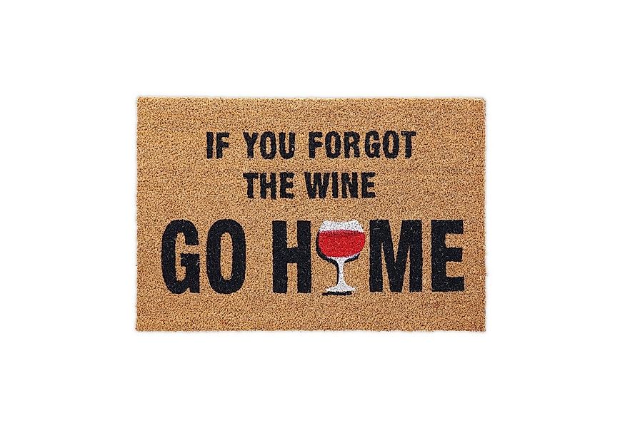 relaxdays Fußmatte Kokos Fußmatte Wein, Höhe: 15 mm günstig online kaufen