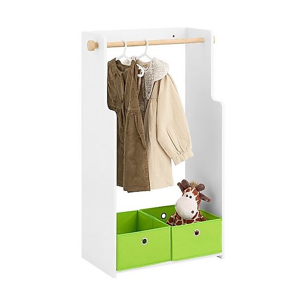 SoBuy Kinderkleiderschrank KMB109 Kindergarderobe mit 2 Haken Kleiderschran günstig online kaufen