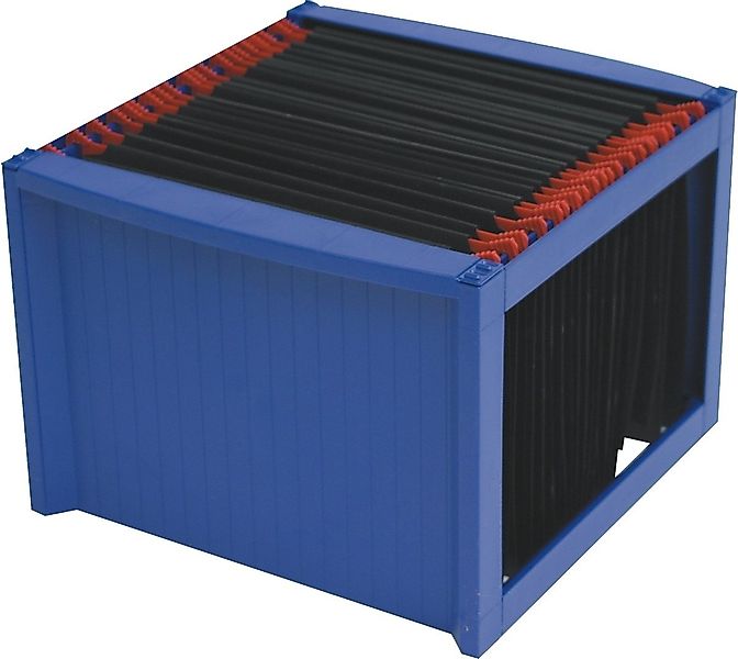HELIT Aufbewahrungsbox Hängemappenbox 36x38x27,2cm blau/blau günstig online kaufen