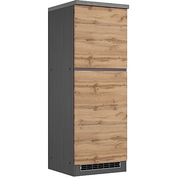 Held Möbel Küchen-Kühlschrankumbauschrank Turin 60 cm Wotaneiche/Graphit günstig online kaufen