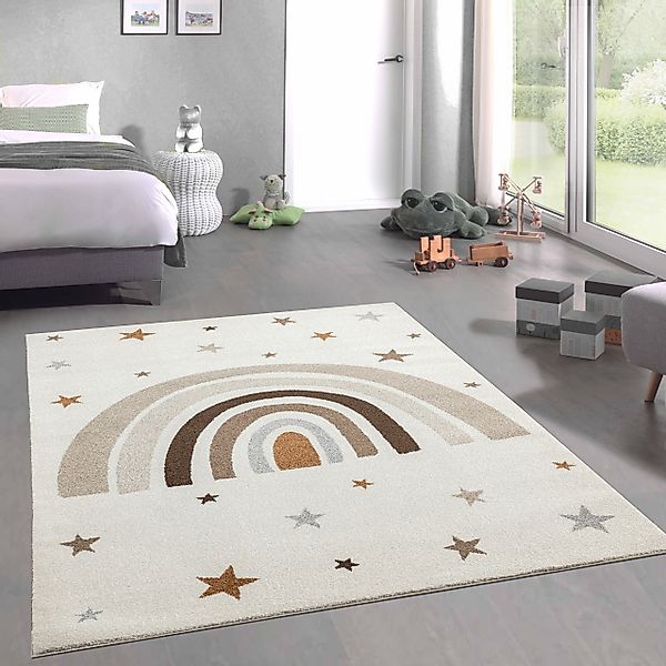 Carpetia Teppich Kurzflor Teppich Kinder creme günstig online kaufen