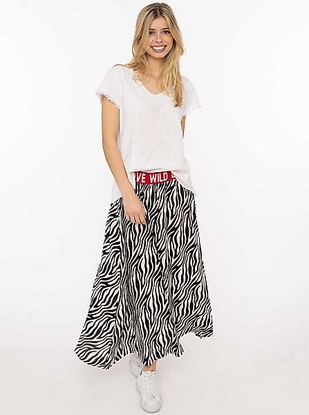 Zwillingsherz Maxirock "Classic Zebra" Zebramuster, Gummizug mit Schrift, l günstig online kaufen