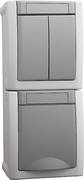 Panasonic Steckdose/Seriensch.-Kombi senkr.FR-AP IP54 gr 90591082-DE günstig online kaufen