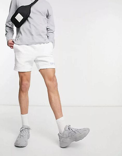 ASOS Dark Future – Eng geschnittene Shorts aus Reverse-Fleece mit gestickte günstig online kaufen