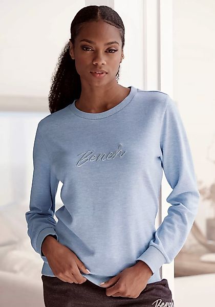 Bench. Loungewear Sweatshirt, mit glänzender Logostickerei, Loungewear günstig online kaufen