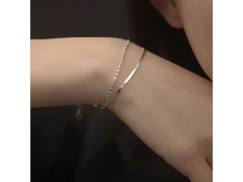 Color Design Silberarmband Armband aus 925 Silber CD-SMK-43K1, doppelreihig günstig online kaufen