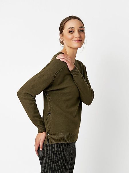 TONI Strickpullover Ginette mit seitlicher Knopfleiste günstig online kaufen
