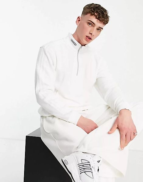 adidas Originals – SPRT – Sweatshirt in Weiß mit 1/4-Reißverschluss günstig online kaufen
