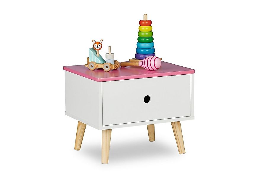 relaxdays Nachttisch für Kinder mit Schublade günstig online kaufen