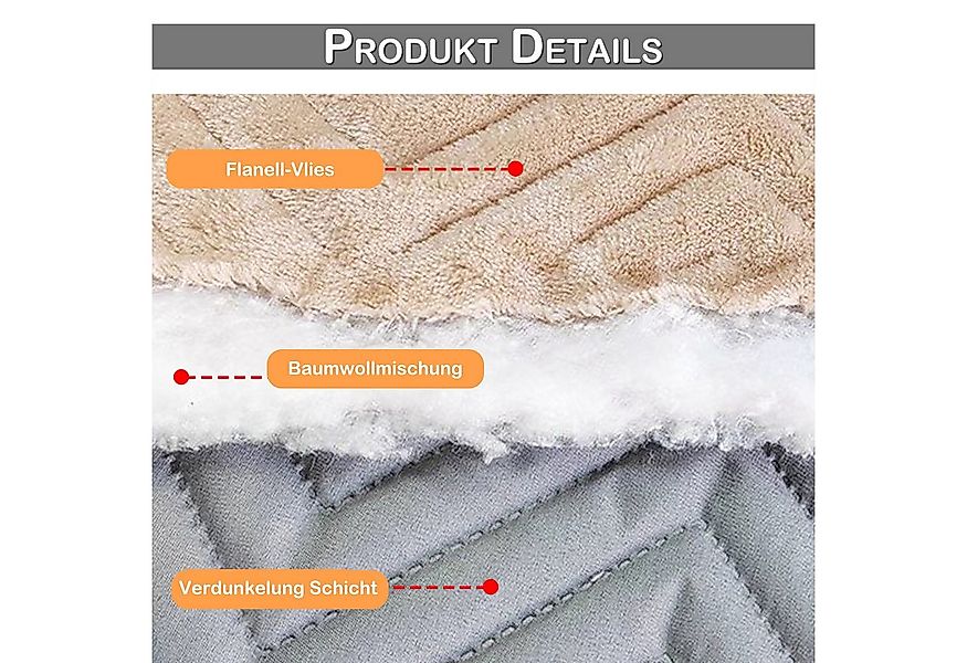 Sunicol Gardine Plüsch Thermovorhang Blickdichte Kälteschutz Wärmeisolieren günstig online kaufen