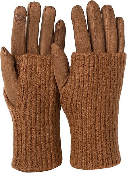 styleBREAKER Strickhandschuhe Touchscreen Stoff Handschuhe mit abnehmbarer günstig online kaufen