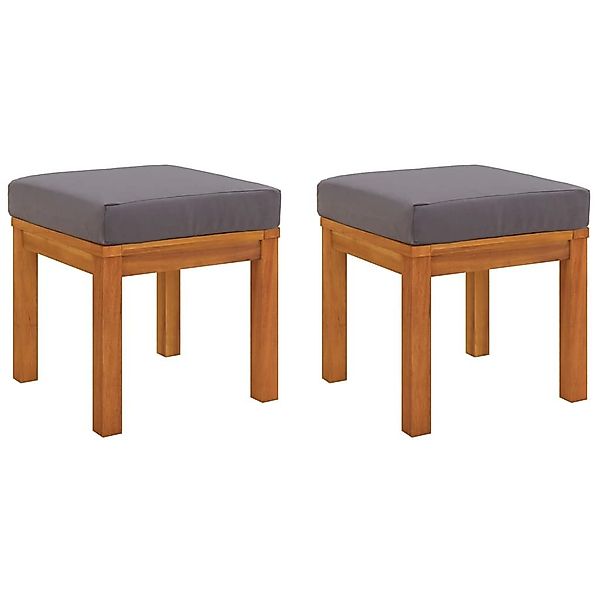 vidaXL Hocker Gartenhocker mit Kissen 2 günstig online kaufen