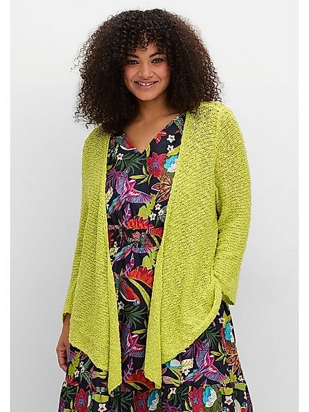 sheego by Joe Browns Strickjacke Große Größen im Häkel-Look, mit zipfeligem günstig online kaufen