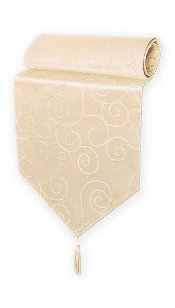 Haus und Deko Tischdecke Tischläufer Damast Ornamente klassisch Tischdecke günstig online kaufen