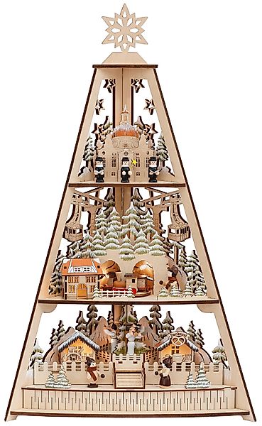 my home Dekoobjekt »Deniz, Weihnachtsdeko mit LED Beleuchtung« Tannenbaum a günstig online kaufen