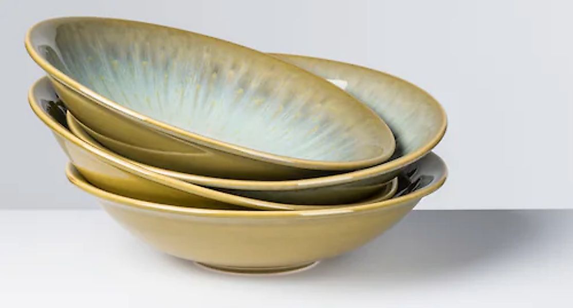 gipfelstück Suppenteller »Flussufer« Reaktivglasur außergewöhnlicher, visue günstig online kaufen