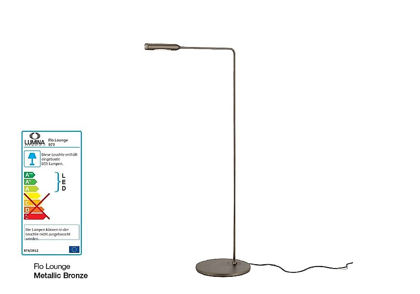 FLO Lounge Stehlampe bronze metallisch günstig online kaufen