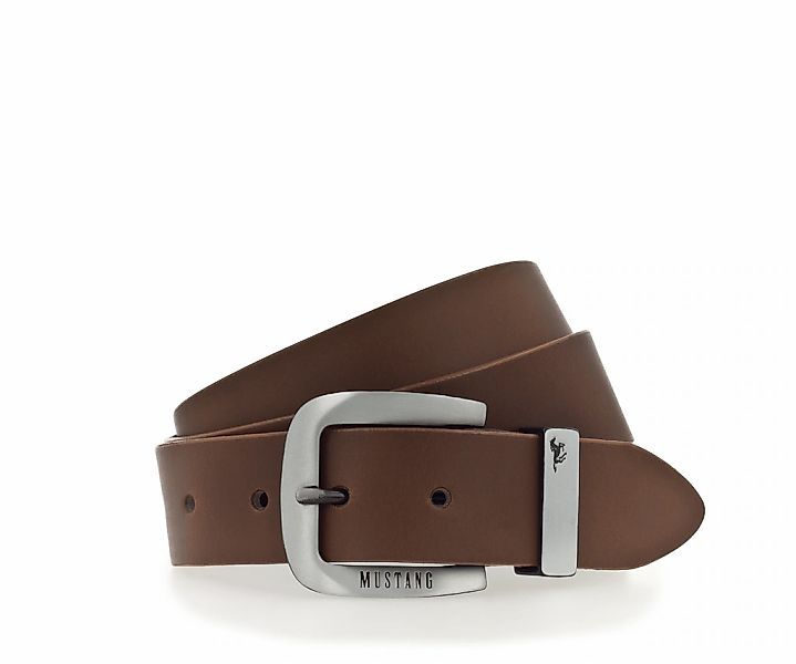 MUSTANG Ledergürtel, Überlänge, Dornschließe in geschwärztem Silber, 3,5 cm günstig online kaufen