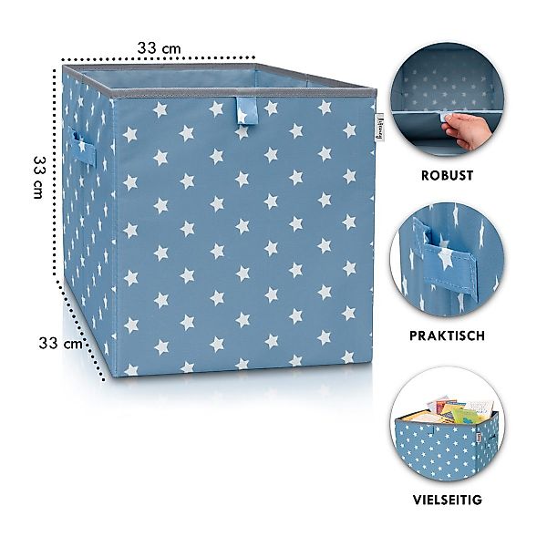Lifeney Faltbox Aufbewahrungsbox Sterne, Türkis günstig online kaufen