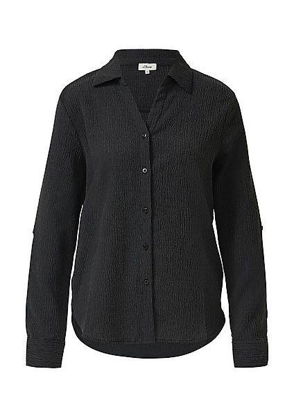 s.Oliver Langarmbluse Bluse Strukturierte Hemdbluse mit Turn-up günstig online kaufen