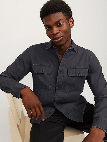 Jack & Jones Langarmhemd "JJETRAVIS SHIRT LS NOOS" mit Brusttaschen günstig online kaufen